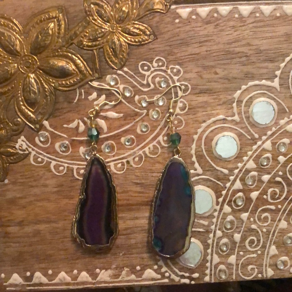 Handmade Geode earrings